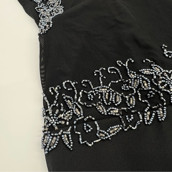 Vintage Stenay Beaded Mesh Dress – Size 8 – Whimsy Goth Romantic Academia Party - Picture 4 of 12